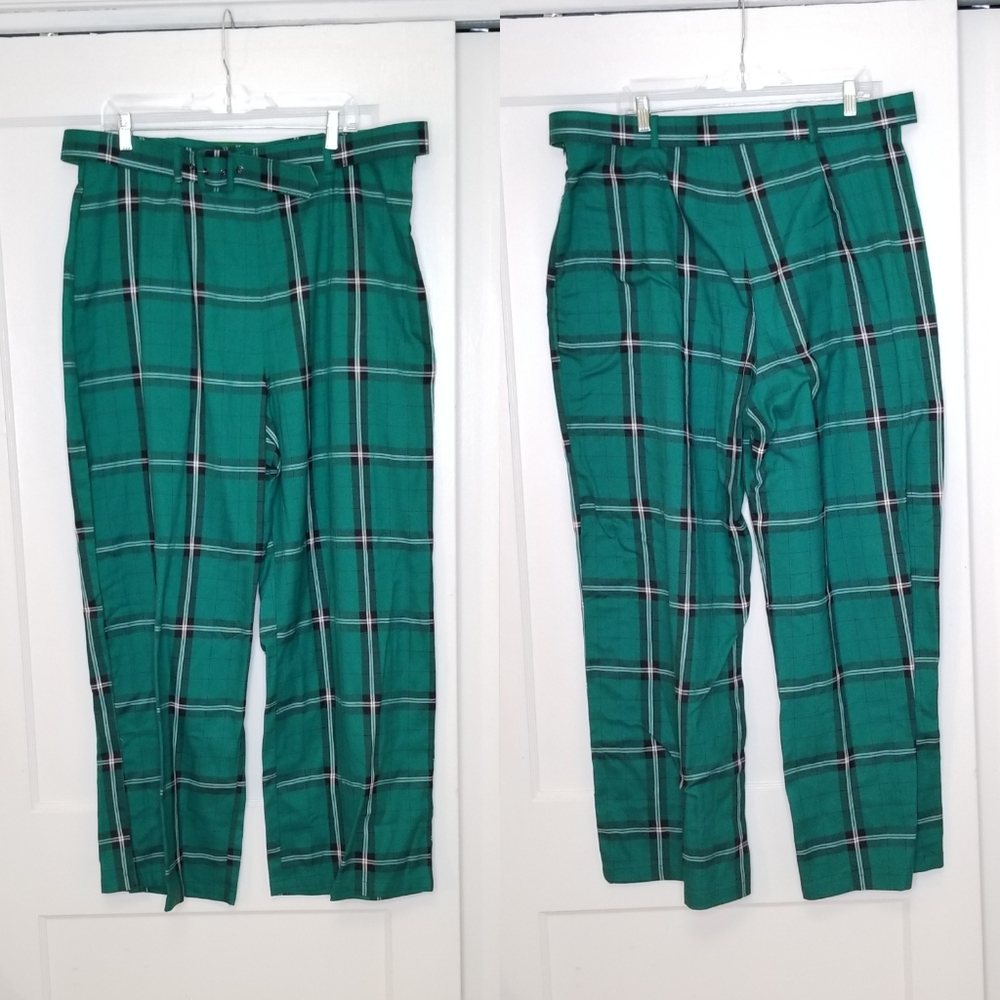 Modcloth Here and Haute Plaid Wide Leg Trousers - Picture 4 of 8